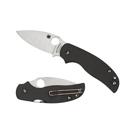 SPYDERCO Spyderco SPY-C123CFPCL 2019 Sage 5 Compression Lock Carbon Fiber Plain Knife SPY-C123CFPCL